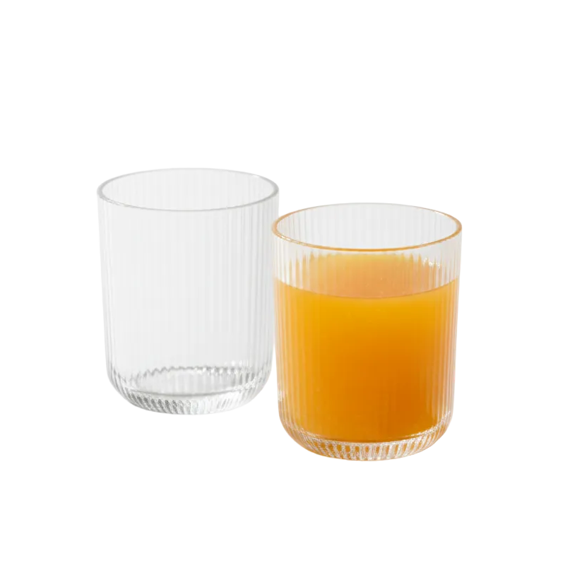 Striped Short Drinking Glass