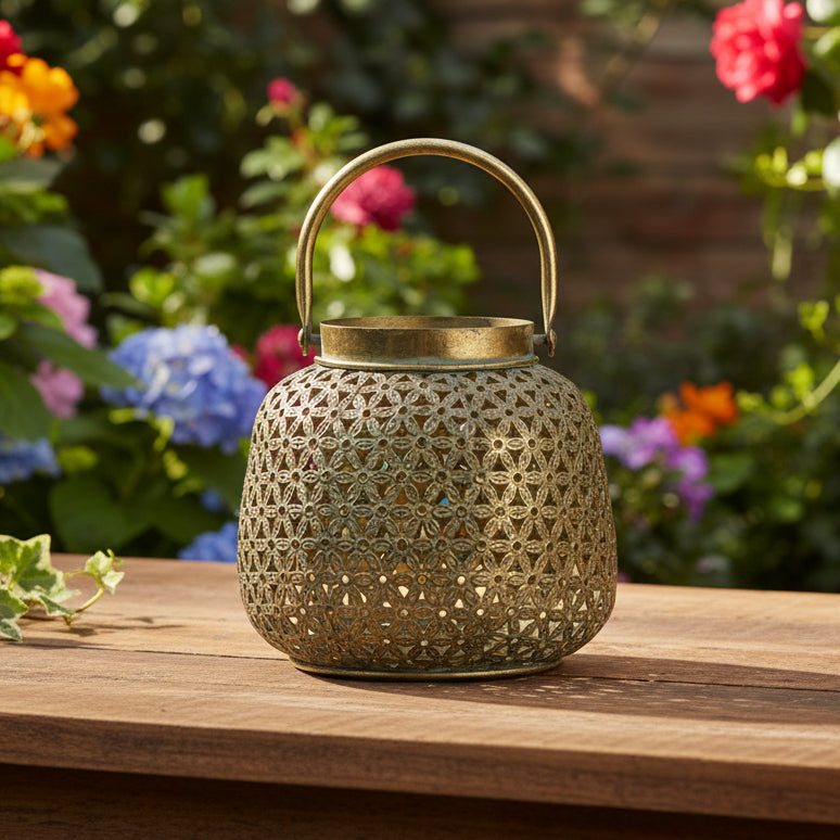 Gold Hanging Lantern