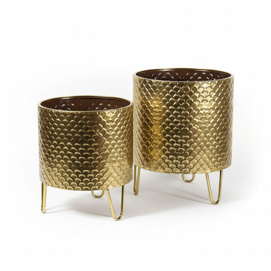 Steel Gold Vase
