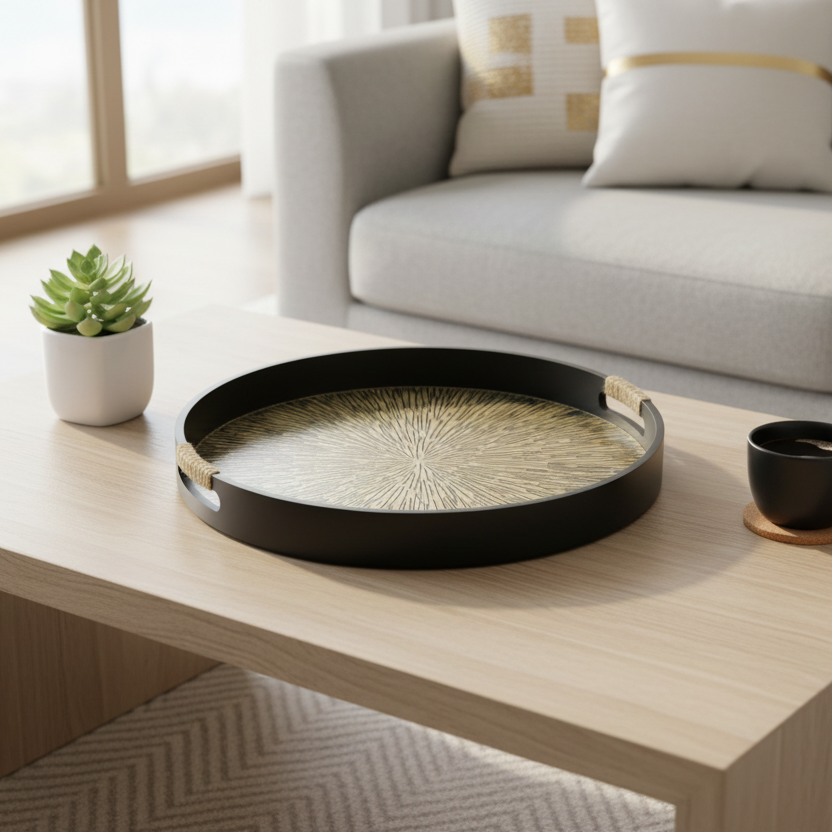 Black & Gold Design Tray