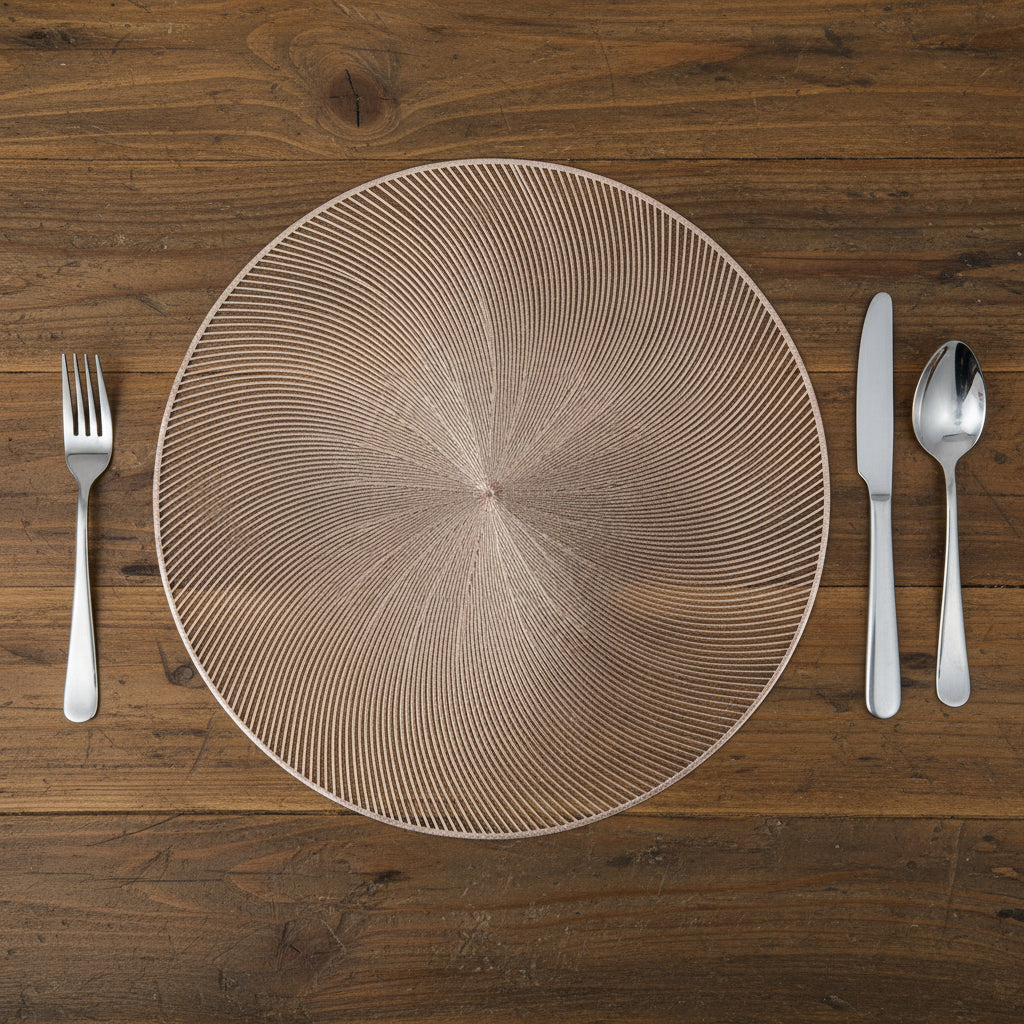Wavy Design Round Mat