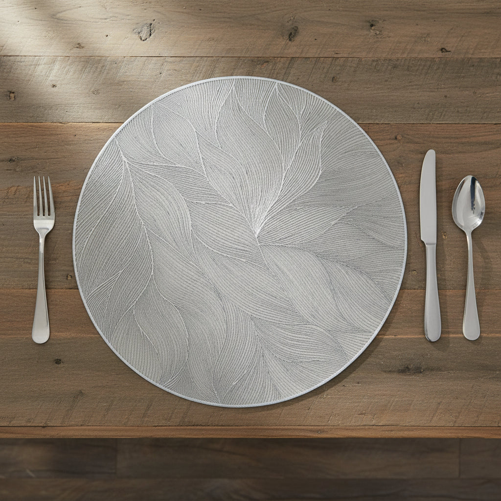 Leaves Design Round Mat