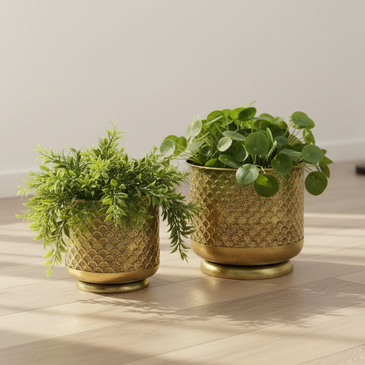 Gold Design Steel Vase