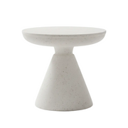 Rounded White Magnesium Coffee Table