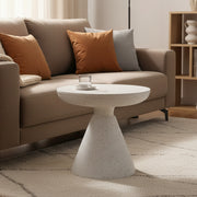 Rounded White Magnesium Coffee Table