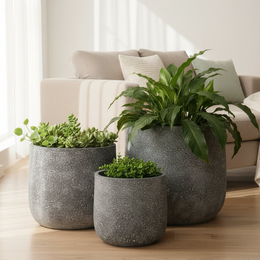 Grey Magnesium Vase