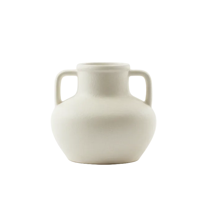 White Vase With Handles