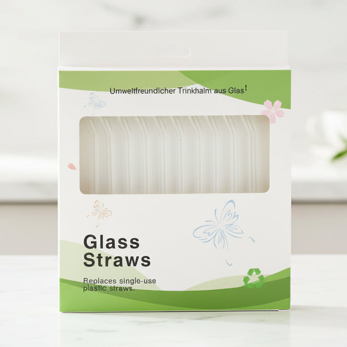 Glass Straw 10 Pcs Pack