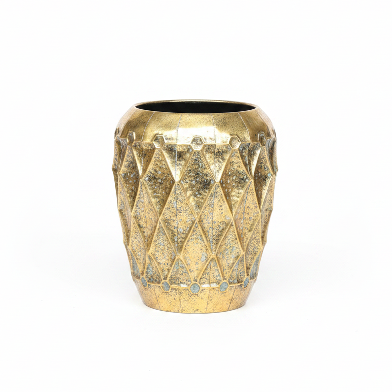 Rustic Gold Design Vase