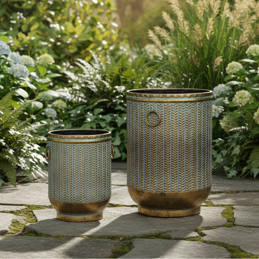 Gold & Green Vase