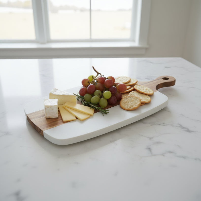 Marble & Wood Serving Board
