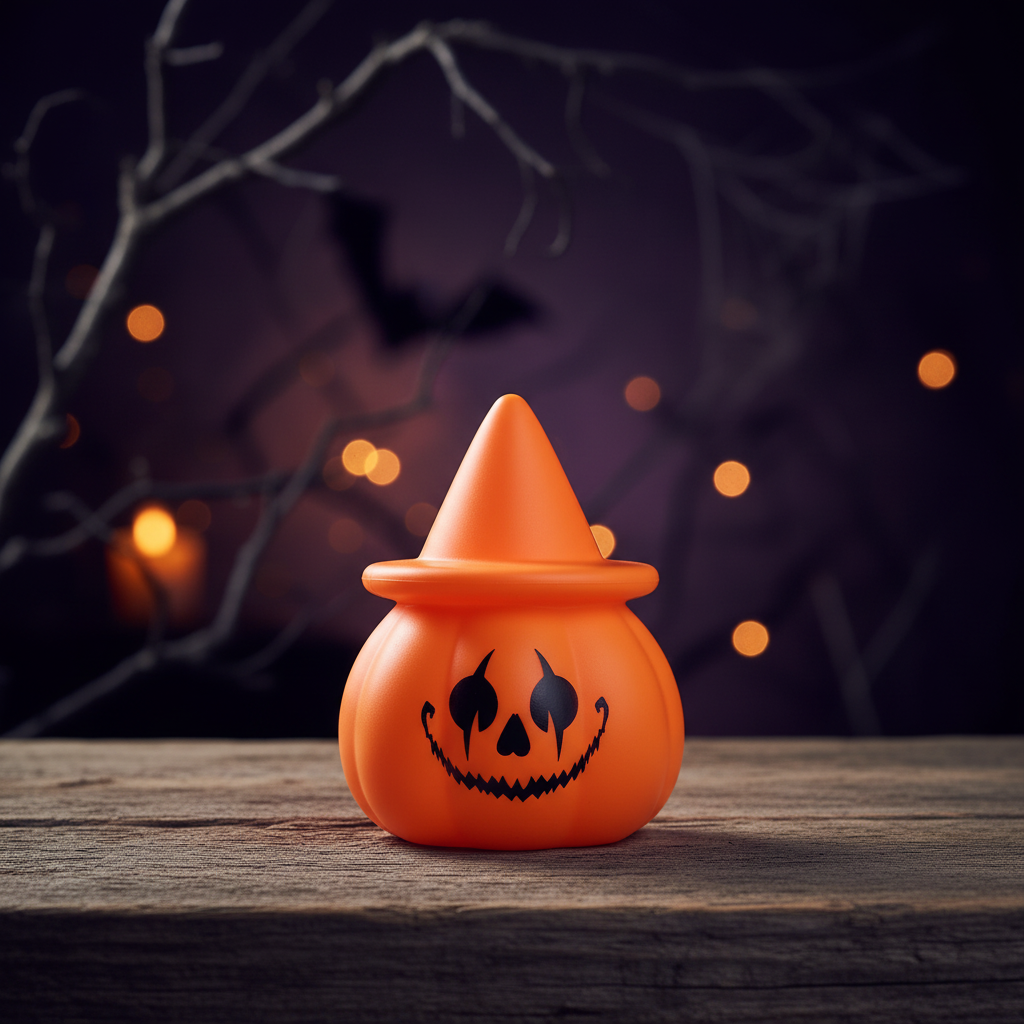 Halloween Pumpkin Ornament With Hat