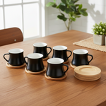 Load image into Gallery viewer, Mini Cup &amp; Bamboo Saucer 6Pc Pack
