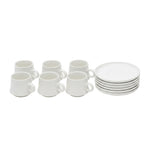Load image into Gallery viewer, White Mini Cup &amp; Saucer 6Pc
