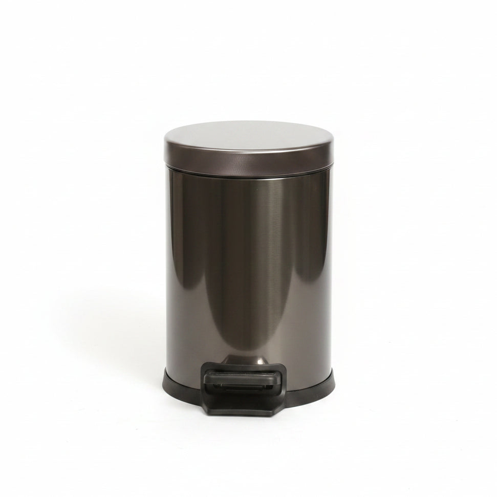 Black Titanium Pedal Bin 5L