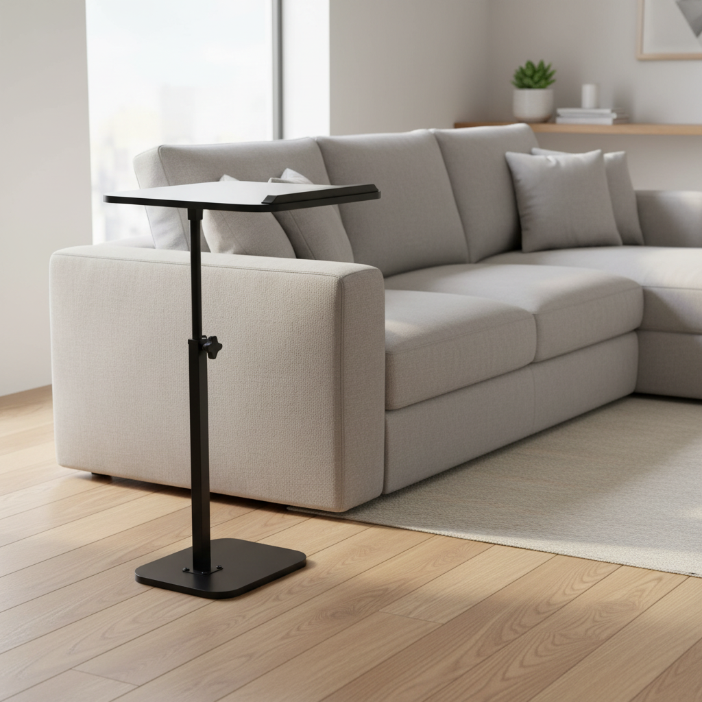 Black Top Rectangle Side Table