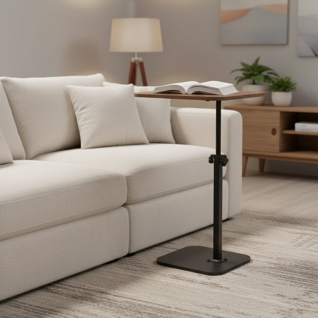 Brown Top Rectangle Side Table