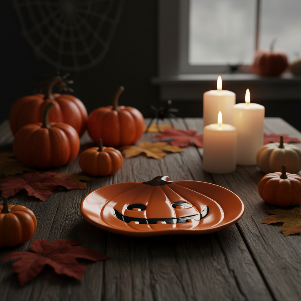 Halloween Pumpkin Plate