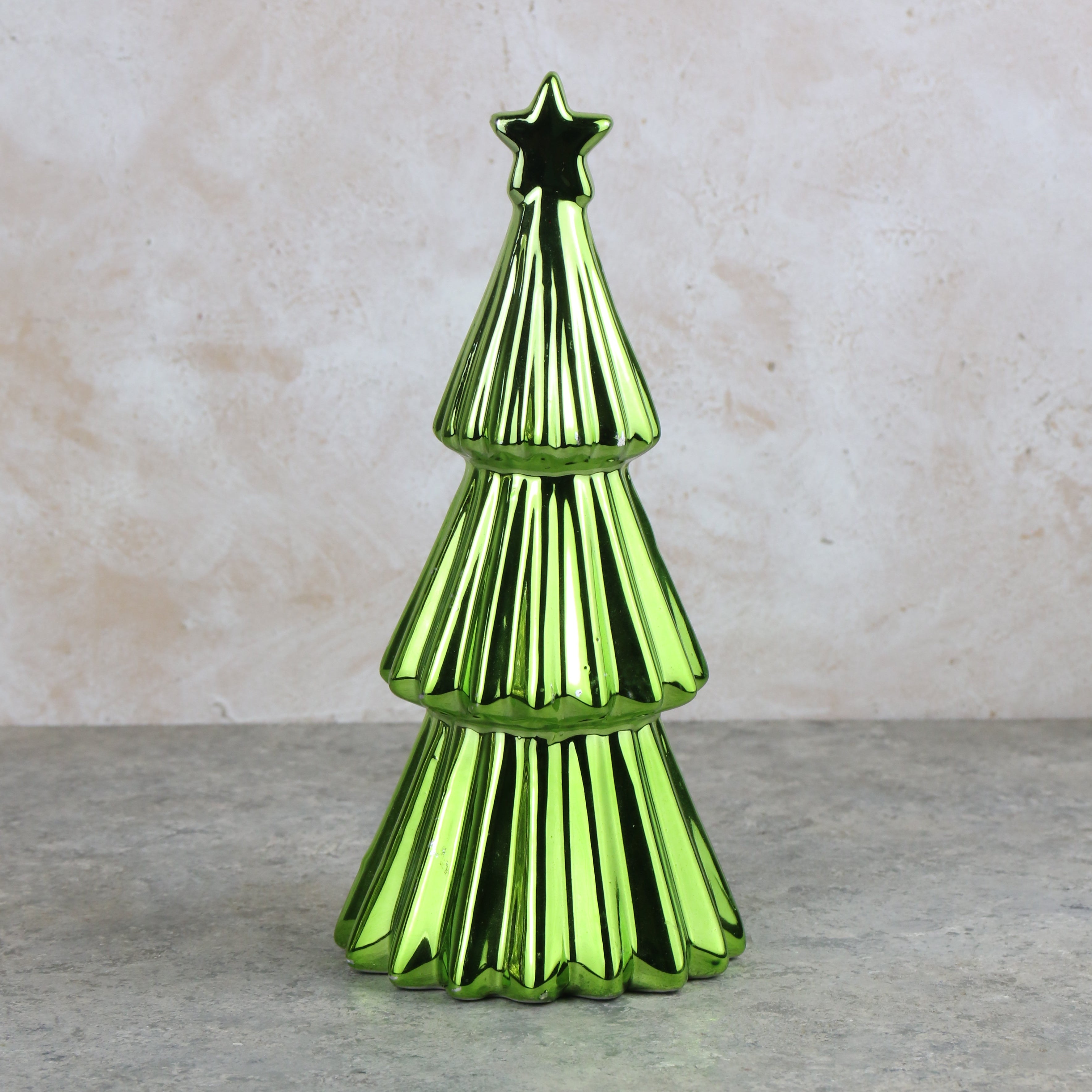 Metallic Green Tree Ornament