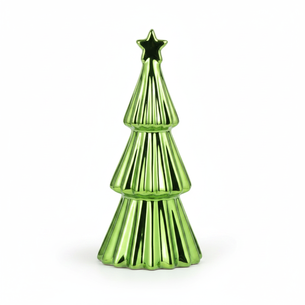 Metallic Green Tree Ornament