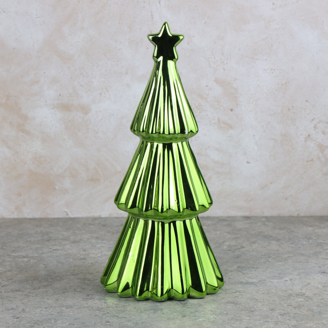 Metallic Green Tree Ornament