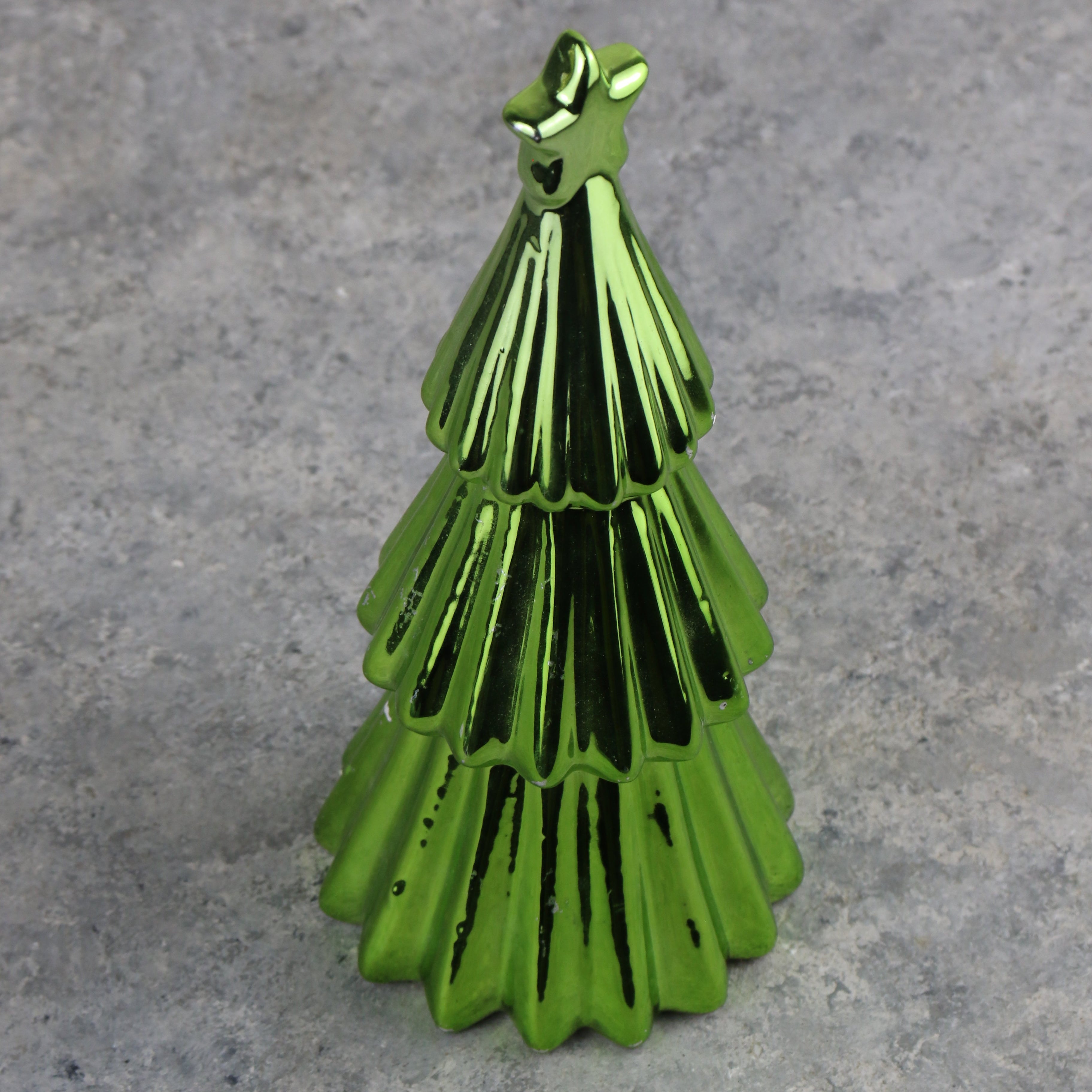 Metallic Green Tree Ornament