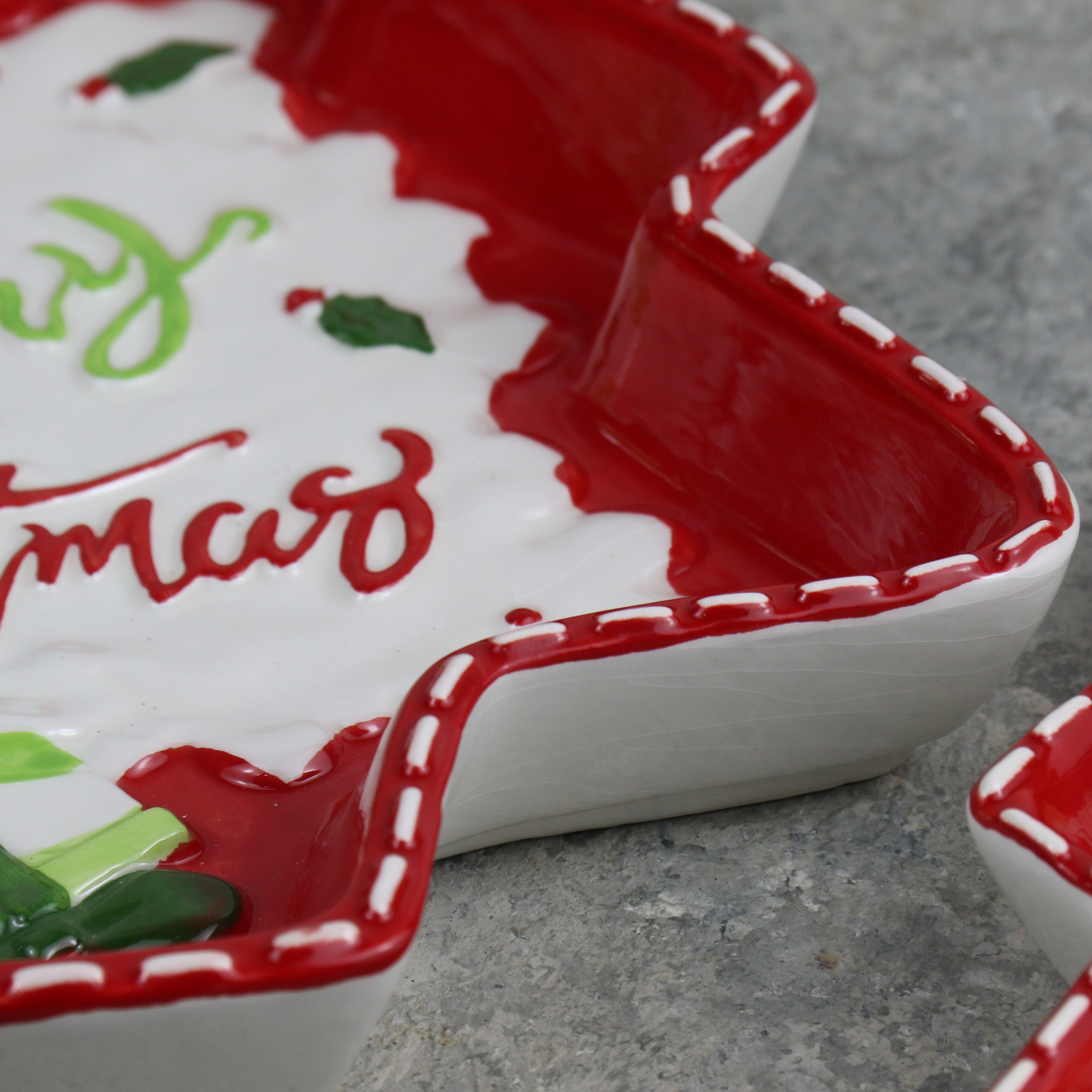 Merry Christmas Tree Platter