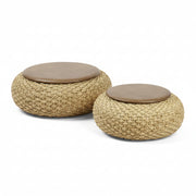 Woven Pouf Ottoman