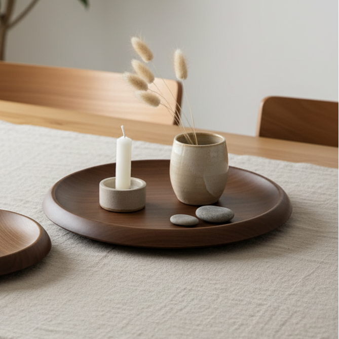 Wooden Round Platter
