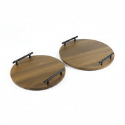 Round Server With Handles