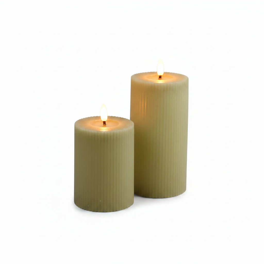 Striped Wax Candle