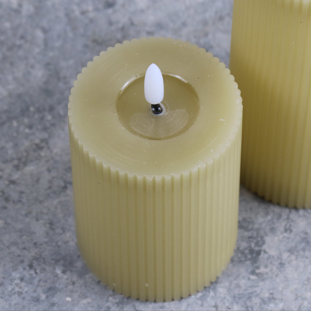 Striped Wax Candle