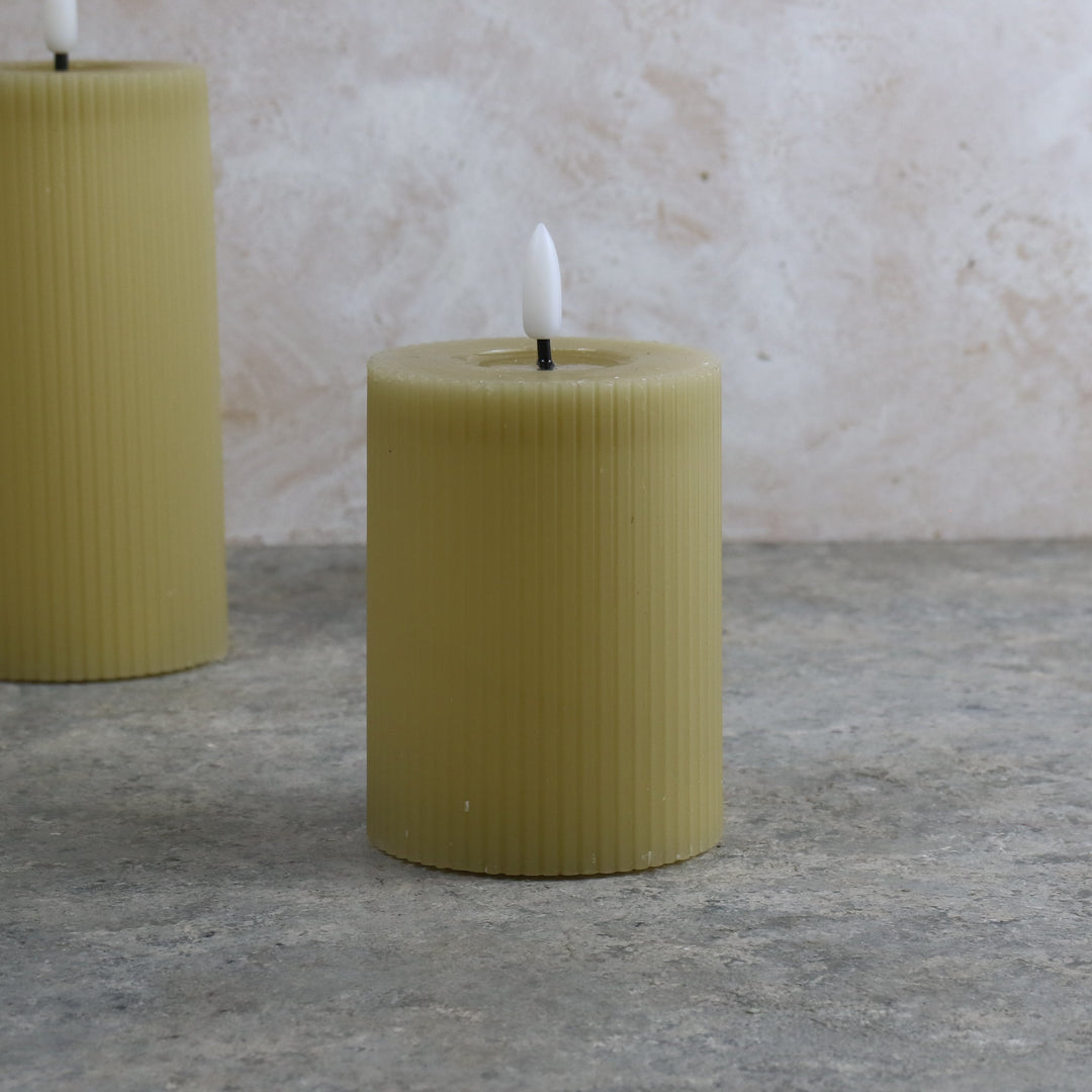 Striped Wax Candle