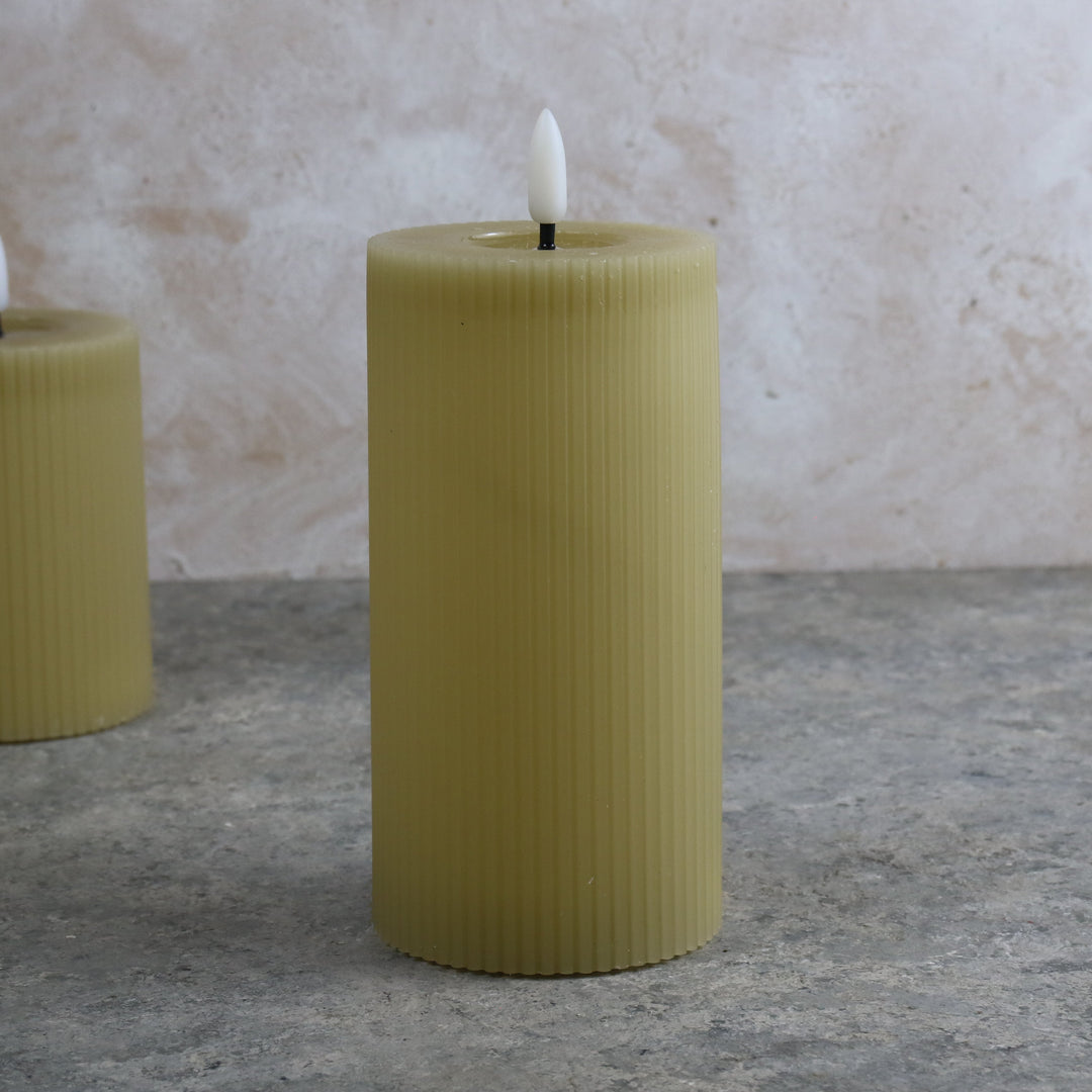 Striped Wax Candle