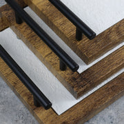 White & Brown Rectangle Tray