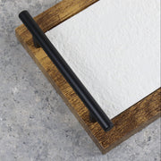 White & Brown Rectangle Tray