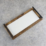 Load image into Gallery viewer, White &amp; Brown Rectangle Tray
