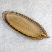 Brown Leaf-Shaped Tray