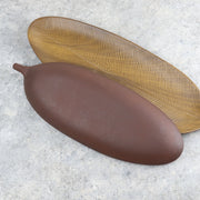 Brown Leaf-Shaped Tray