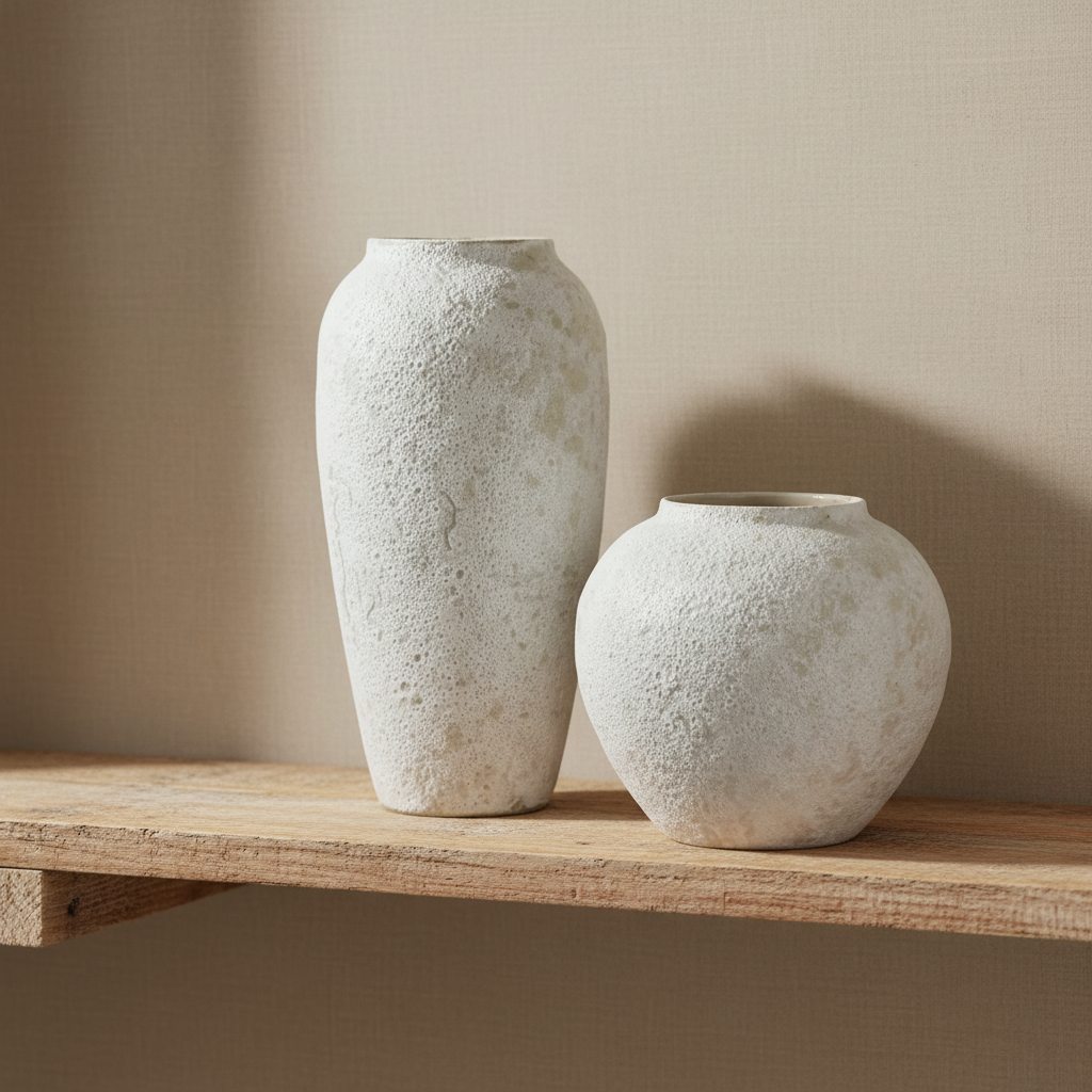 White Vase With Foam