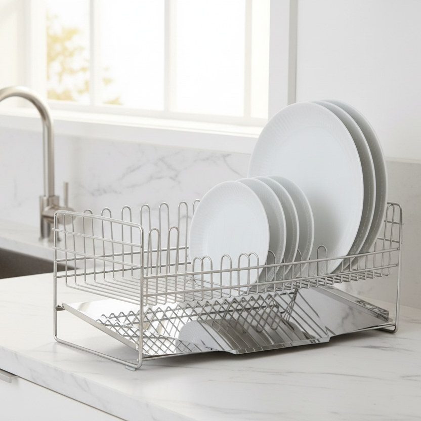 2 Tier Drying Rack With Drip Tray