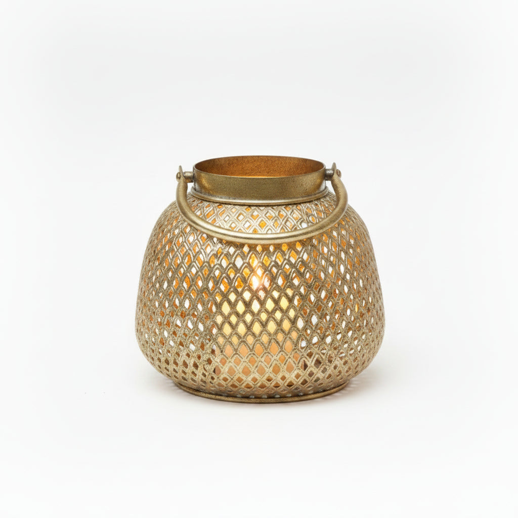 Antique Gold Metal Lantern