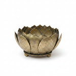 Load image into Gallery viewer, Antique Gold Lotus Candle Holder
