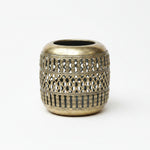 Load image into Gallery viewer, Antique Gold Woven Tealight Holder
