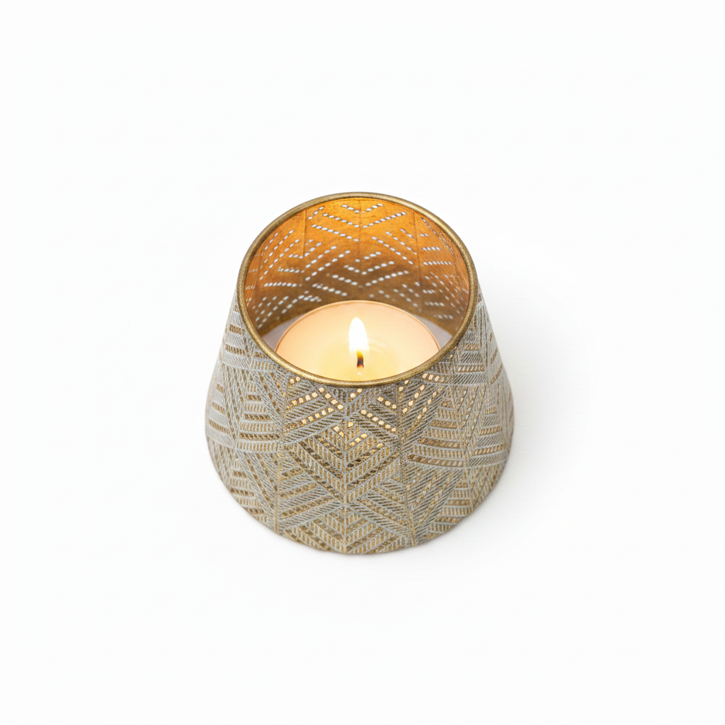 Antique Gold Tealight Holder