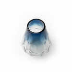 Load image into Gallery viewer, Blue Ombre Textured Glass Vase
