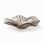 Load image into Gallery viewer, Grey Wavy Glass Decorative Bowl
