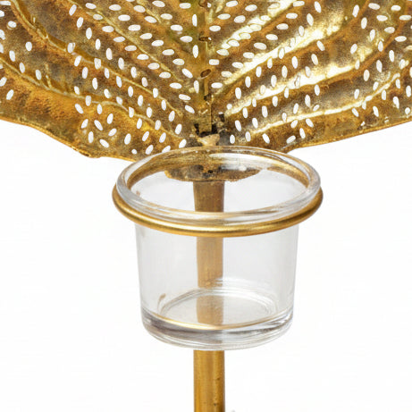 Antique Gold Leaf Candle Holder