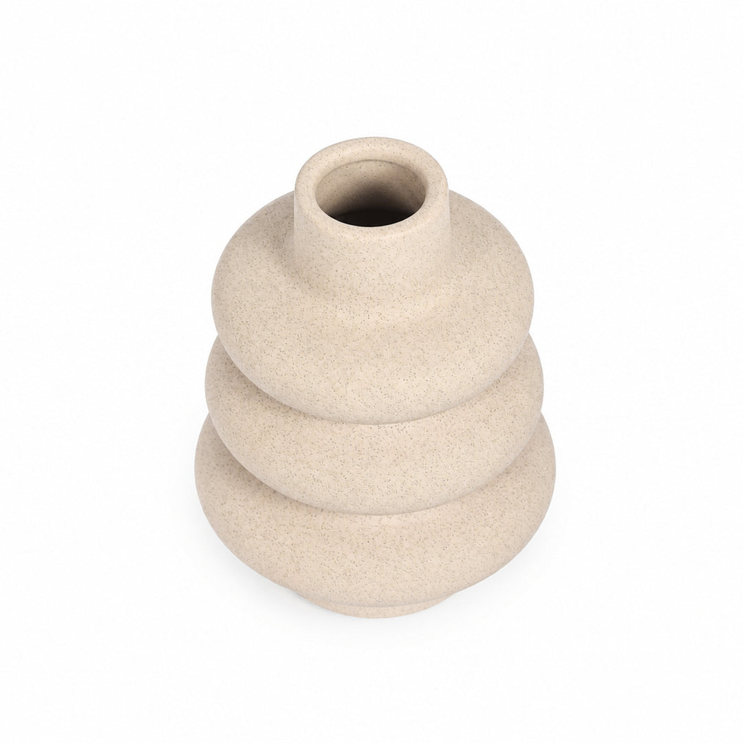 Sculptural White Ceramic Vase
