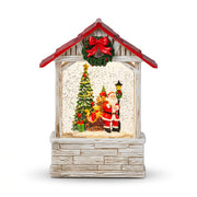 Christmas Cabin Snow Lantern